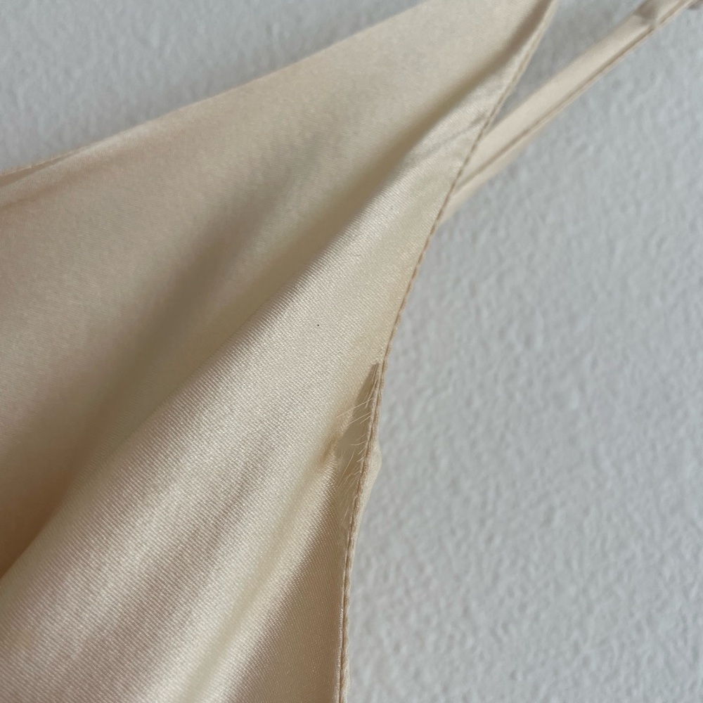 Bebe Y2K pure silk slip midi dress ivory 1930s style - Picture 5 of 6